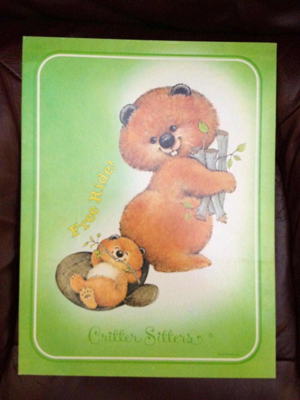 Very Rare Hard To Find Critter Sitters Vintage Folder !